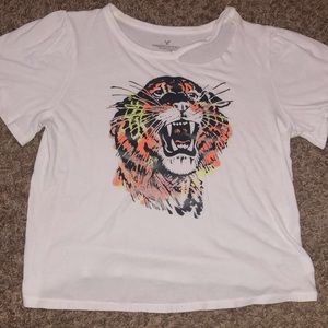 American eagle tiger cropped tee shirt